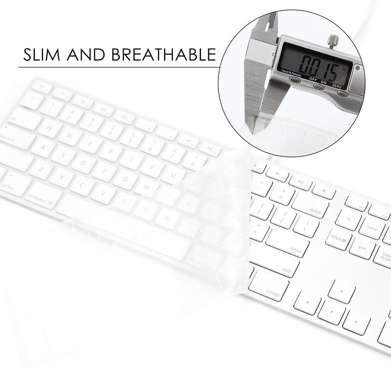 Allinside Transparent Keyboard Cover for iMac Wired USB Keyboard A1243 MB110LL/B - Image 4